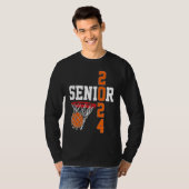 Graduation Senior Class 2024 Graduate Basketball P Tシャツ (正面フル)