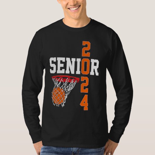 Graduation Senior Class 2024 Graduate Basketball P Tシャツ (正面)