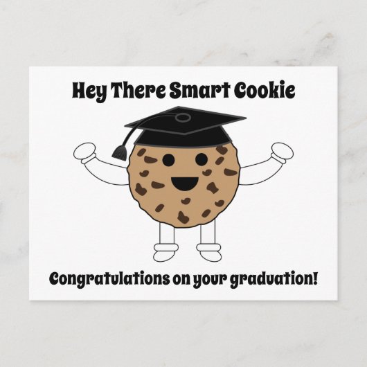 Graduation Smart Cookie Funny Personalize ポストカード (正面)