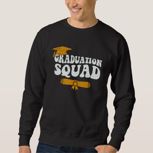 Graduation Squad Team Graduate Family Matching Gra スウェットシャツ (正面)