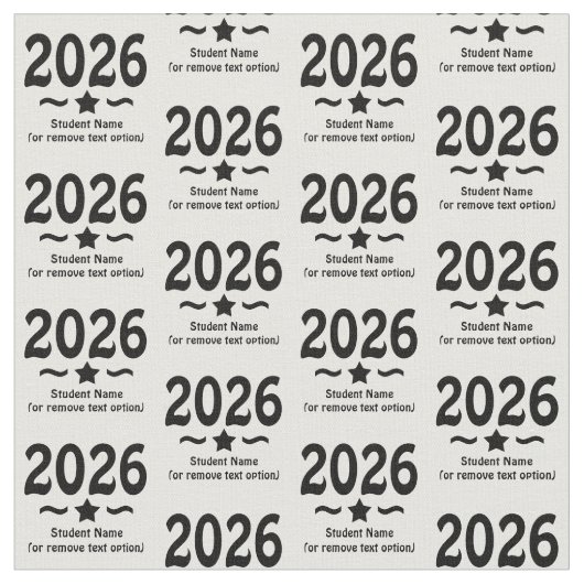 Graduation Star Class of 2026 Grad ファブリック (クローズアップ)