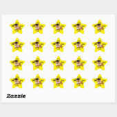 Graduation Star Puppy Sticker Yellow 星シール (シート)