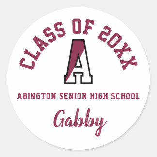 Graduation Stickers Abington Senior High School ラウンドシール