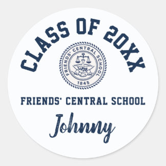 Graduation Stickers Friends' Central School ラウンドシール
