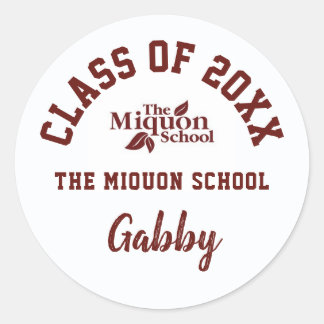Graduation Stickers The Miquon School, Custom ラウンドシール