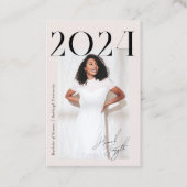 Graduation Student Schoolのネットワークモダン写真 名刺 (正面)