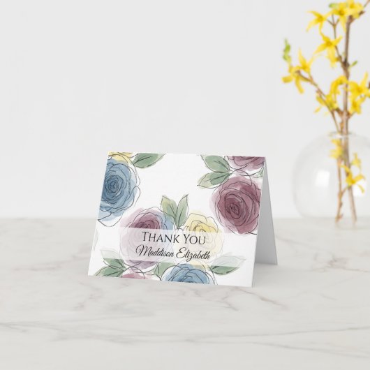 Graduation Thank  カード (黄色い花)