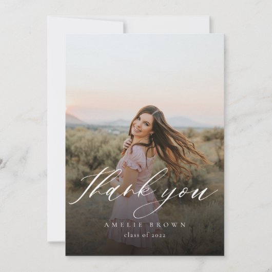 Graduation Thank You Card 招待状 (正面)