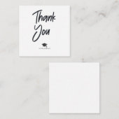 Graduation Thank You Card | Wedding 4 Script Black ノートカード (正面/裏面)