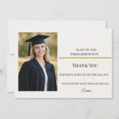 Graduation Thank You Photo Card Modern 招待状 (正面)