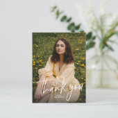 Graduation thank you postcard with two photos ポストカード (スタンド正面)