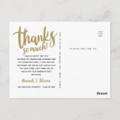 Graduation Thanks | Handwritten Design Over Photo ポストカード (裏面)