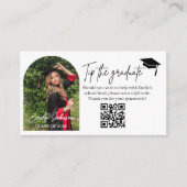 Graduation Tip Card QR Code Money Gift エンクロージャーカード (正面)