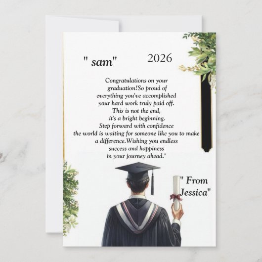  Graduation- Universal Design for all ages 招待状 (正面)