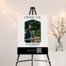 Graduation Welcome Photo QR Code Video Modern
