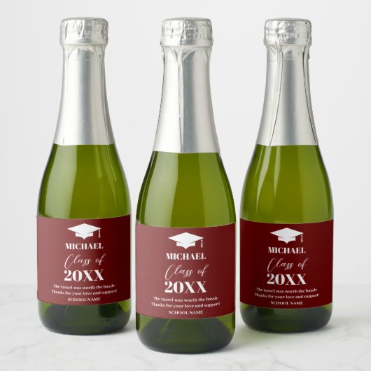 Graduation wine label スパークリングワインラベル (ボトル)