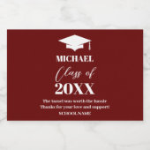 Graduation wine label スパークリングワインラベル (シングルラベル)