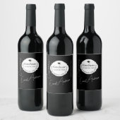 Graduation Wine Label Elegant Custom Keepsake ワインラベル (ボトル)