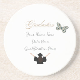 Graduation with Custom Name Date and Qualification コースター