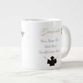 Graduation with Custom Name Date and Qualification ジャンボコーヒーマグカップ (正面右)