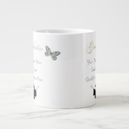 Graduation with Custom Name Date and Qualification ジャンボコーヒーマグカップ