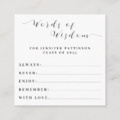 Graduation Words of Wisdom for Graduate エンクロージャーカード (裏面)