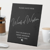 Graduation Words of Wisdom Personalized Tabletop 台座サイン (インサイチュ)