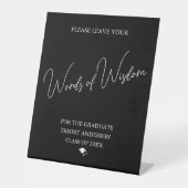 Graduation Words of Wisdom Personalized Tabletop 台座サイン (正面)