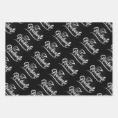 Graduation Wrapping Paper Set – Script “Graduate” ラッピングペーパーシート (正面2)