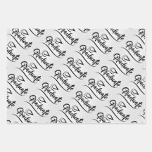 Graduation Wrapping Paper Set – Script “Graduate” 