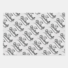 Graduation Wrapping Paper Set – Script “Graduate” ラッピングペーパーシート