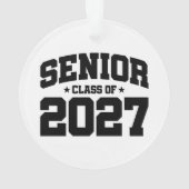 Graduation Year School Pride Senior Class of 2027 オーナメント (裏面)