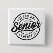 Graduation Year School Retro Senior Class of 2027 缶バッジ (正面)