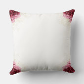 GRADYスクリプファンシートBurgundyフローラ金ゴールドリース クッション (裏面)