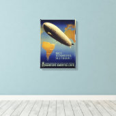 Graf Zeppelin Vintageポスター復元 キャンバスプリント (インサイチュ (ウッドフロア))