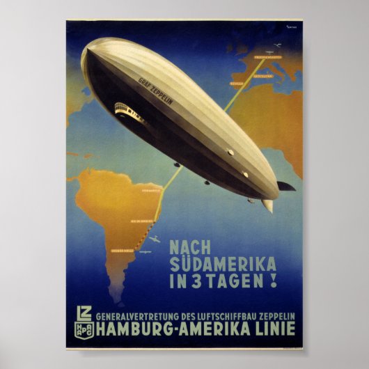 Graf Zeppelin Vintageポスター復元 ポスター (正面)
