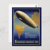 Graf Zeppelin Vintageポスター復元 ポストカード (正面/裏面)