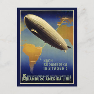Graf Zeppelin Vintageポスター復元 ポストカード