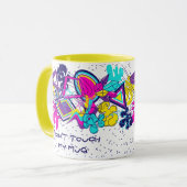 Graffiti抽象芸術カラフルパターン(NAME) マグカップ (正面左)