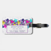 Graffiti抽象芸術カラフルパターン(NAME) ラゲッジタグ (裏面横)