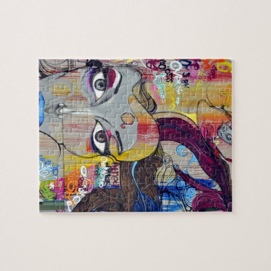 graffiti-508272グラフィティ壁画通り絵画アート ジグソーパズル (横)