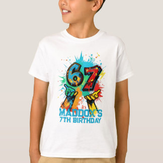 Graffiti 6-7 Birthday T-shirt Six Seven Tシャツ