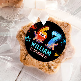 Graffiti 6 7 Meme Trend Six Seven Birthday Party ラウンドシール