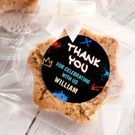 Graffiti 6 7 Meme Trend Six Seven Birthday Party ラウンドシール