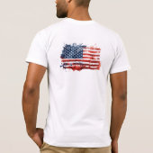 Graffiti American Flag | 表裏デザイン Tシャツ (裏面)