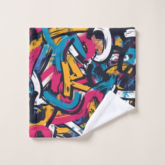 Graffiti Art バスタオルセット (ウォッシュタオル)