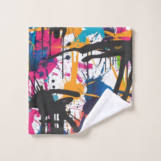 Graffiti Art バスタオルセット (ウォッシュタオル)