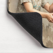 Graffiti Art of Young Girl Watering a City Tree マウスパッド (コーナー)