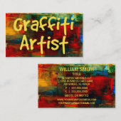 Graffiti Artist in 絵を描 Business Card 名刺 (正面/裏面)
