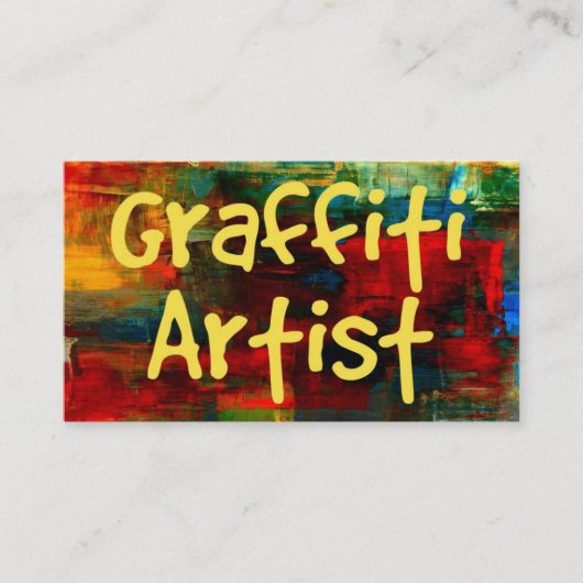 Graffiti Artist in 絵を描 Business Card 名刺 (正面)